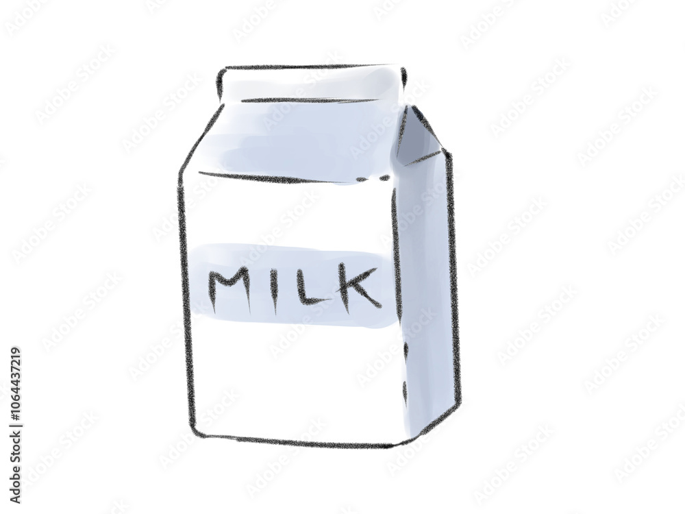 シンプルな牛乳のイラスト シンプルな牛乳のイラスト
