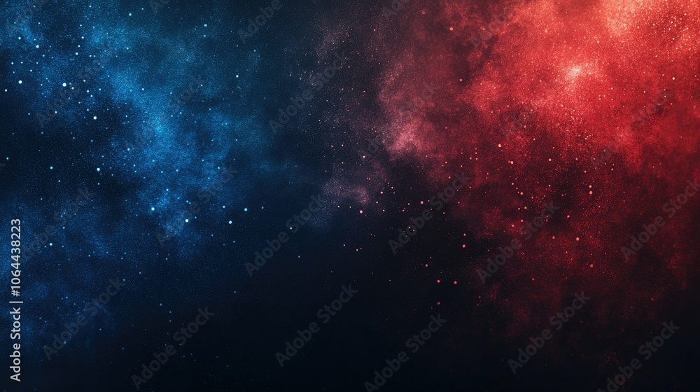 Naklejka premium Cosmic Abstract Space Background in Vibrant Colors