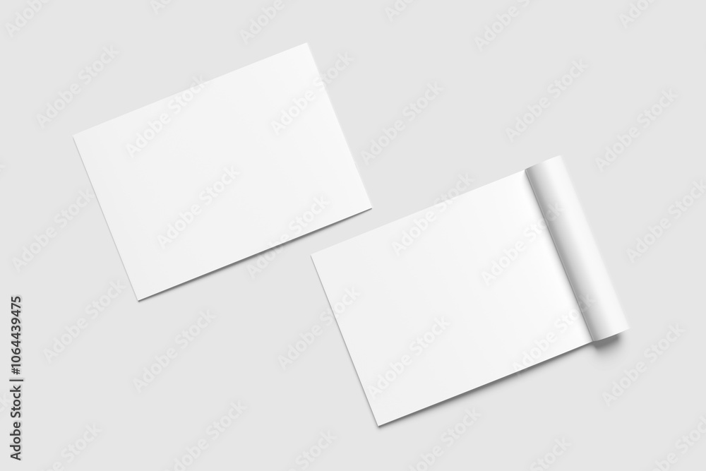 A4 Landscape Brochure Blank Background A4 Landscape Brochure Blank Background