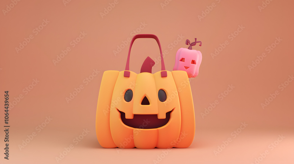 Trick-or-Treat Bag cute element halloween 3D Trick-or-Treat Bag cute element halloween 3D