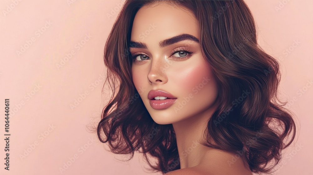 Beautiful Portrait of a Young Woman with Soft Makeup Beautiful Portrait of a Young Woman with Soft Makeup