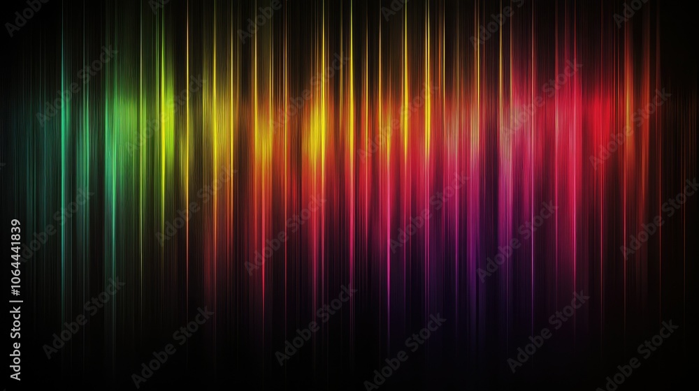 Colorful Sound Waves on Black Background Colorful Sound Waves on Black Background