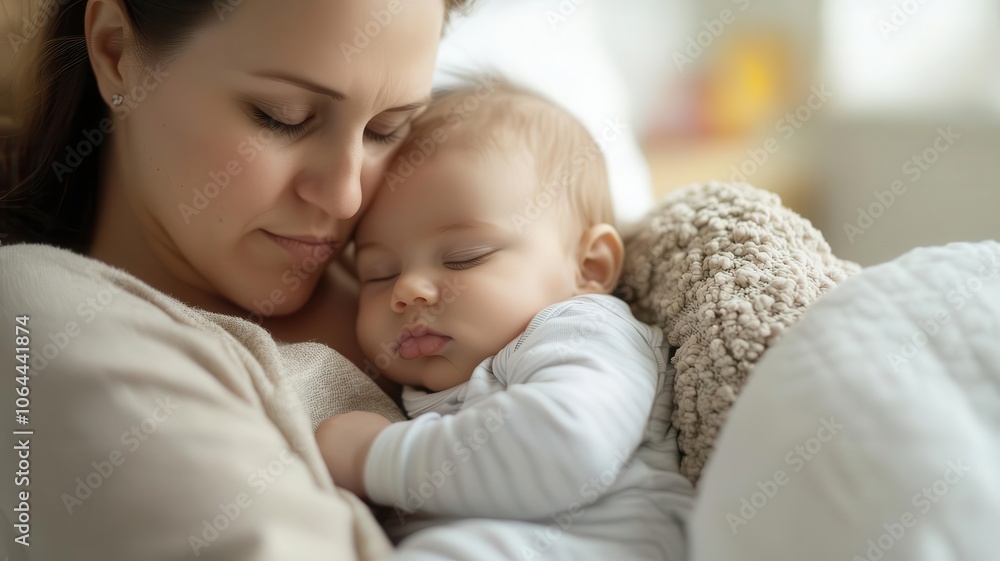 Mother experiencing anxiety about SIDS while watching her baby sleep, dealing with constant worry SIDS anxiety, new mother fears Mother experiencing anxiety about SIDS while watching her baby sleep, dealing with constant worry SIDS anxiety, new mother fears