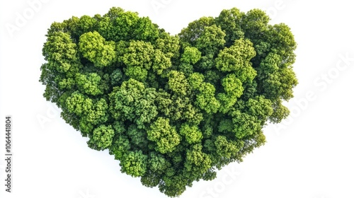 Heart-Shaped Tree Canopy Aerial View