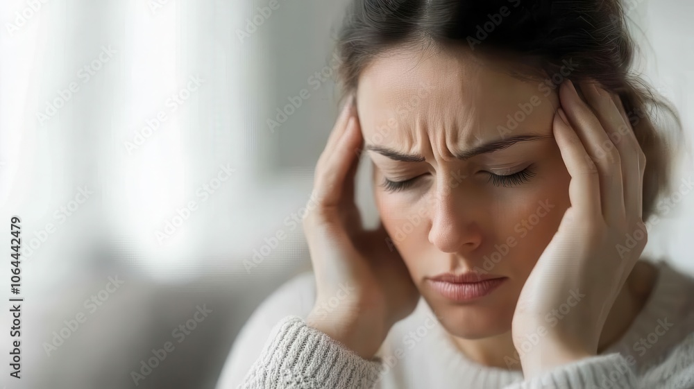 Mother feeling mentally overwhelmed by the responsibility of caring for her newborn 247 mental overload, motherhood stress Mother feeling mentally overwhelmed by the responsibility of caring for her newborn 247 mental overload, motherhood stress