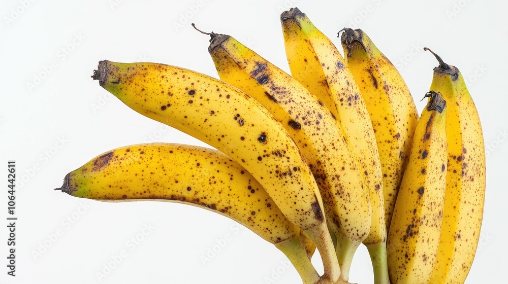 Fresh Bananas on White Background Fresh Bananas on White Background