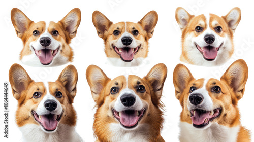 Happy Dog Headshots Showcasing Joyful Expressions in Bright Setting Generative AI photo