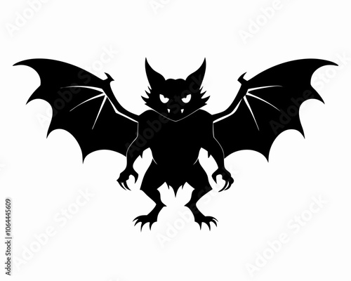 line art black bat vector silhouette illustration white background, halloween bat silhouette vector illustration, A beautiful bat vector design.