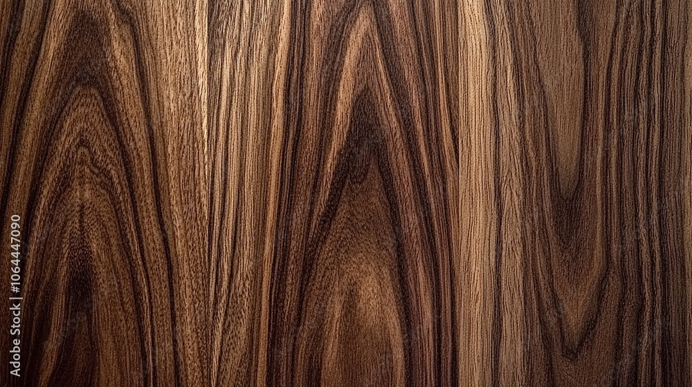 Dark walnut wood texture with rich grain, warm and lus Dark walnut wood texture with rich grain, warm and lus