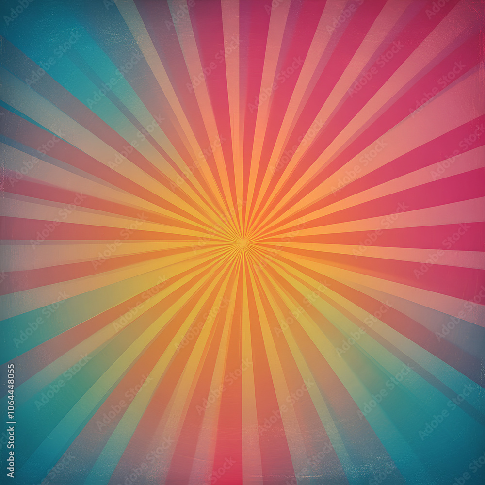 Obraz premium Abstract Vintage Sunburst Background Design