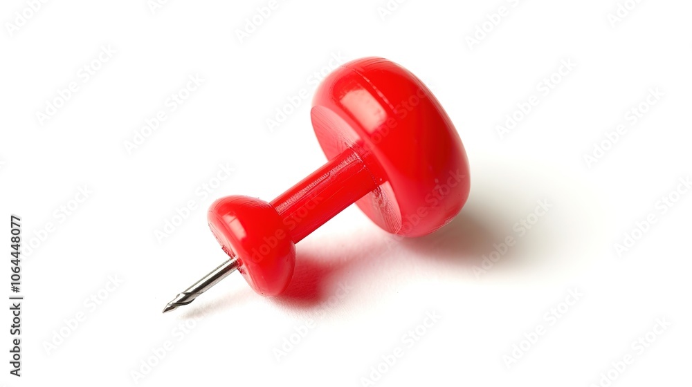 A pushpin stationery on a white background presents a neat and useful item. A simple yet practical object that can be used for various purposes. A pushpin stationery on a white background presents a neat and useful item. A simple yet practical object that can be used for various purposes.