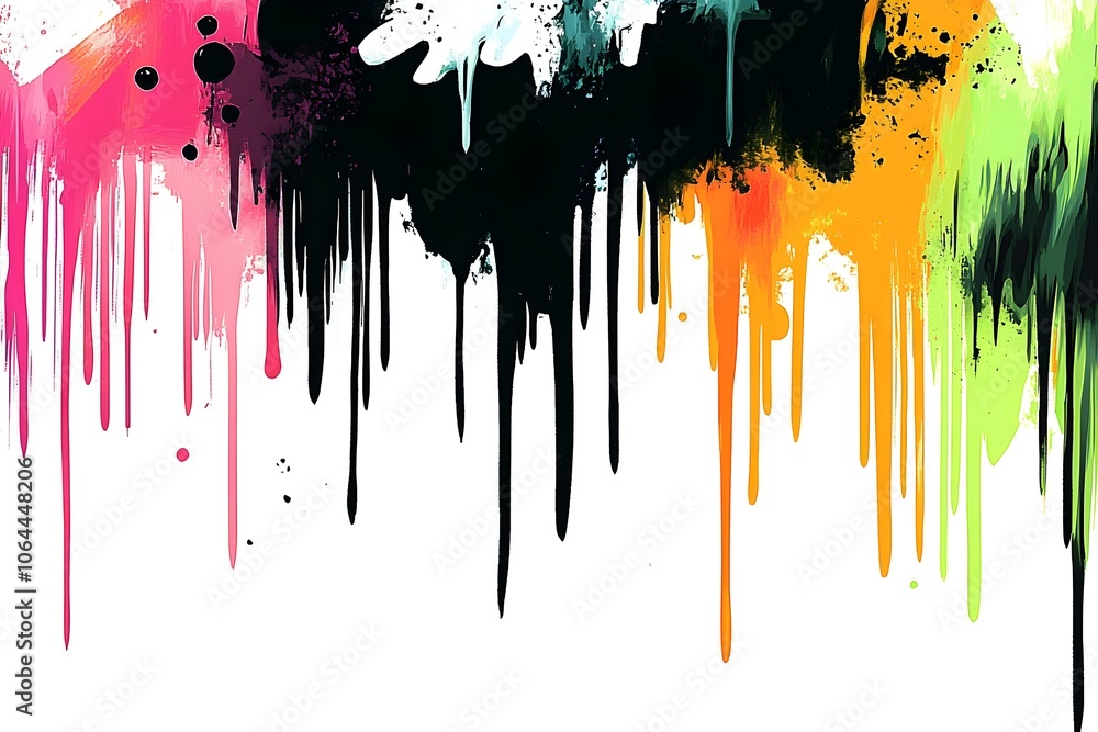 Fototapeta premium Graffiti Tag with Dripping Paint Effects Adding Urban Edge