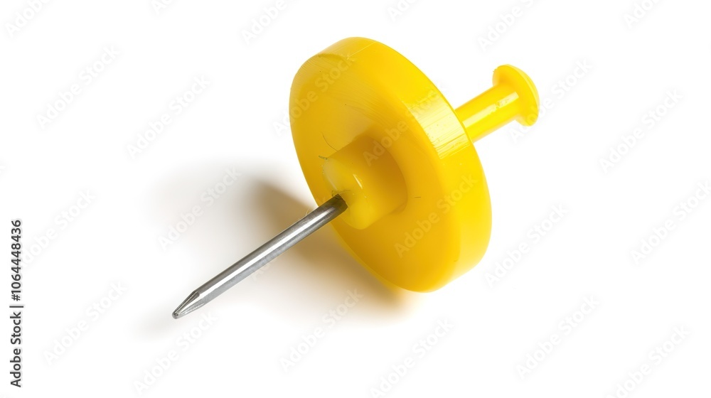 A pushpin stationery on a white background presents a neat and useful item. A simple yet practical object that can be used for various purposes. A pushpin stationery on a white background presents a neat and useful item. A simple yet practical object that can be used for various purposes.