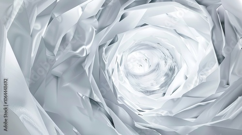 Fototapeta Naklejka Na Ścianę i Meble -  White Futuristic Tunnel 3D Rendering Background - a stunning and immersive visual. The white futuristic tunnel with 3D rendering creates an enchanting and captivating scene.