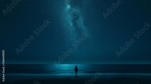 Solitude Beneath the Tranquil Night Sky