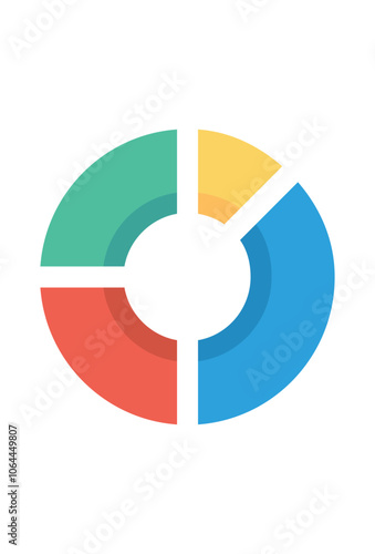 pie chart presentation icon. donut chart