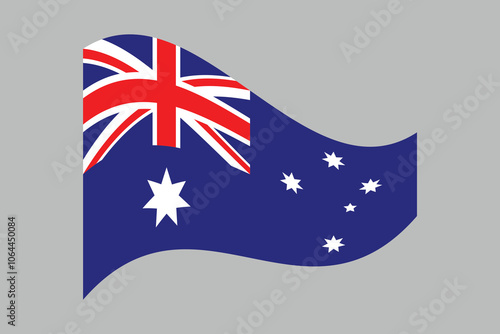 Australia flag, The flag of Australia, Flag of Australia national country symbol illustration Vector, Rectangle Australia flag illustration, Flat vector illustration
