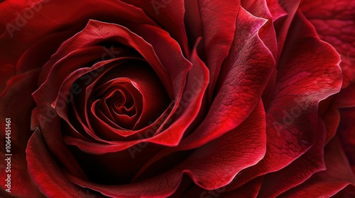 Wallpaper Mural Red rose close up with velvety petals, against a soft blurred background, highlighting the intricate details and rich color, ideal for romantic and floral themes Torontodigital.ca