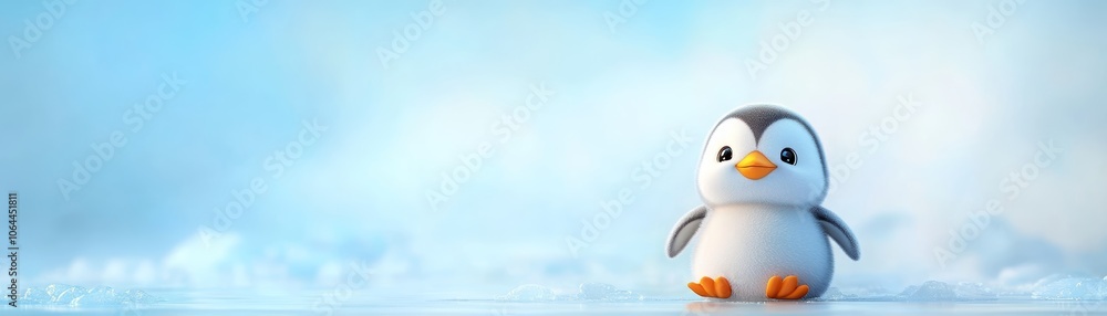 Obraz premium Majestic penguin in the deep blue water, a captivating portrait of antarctic wildlife