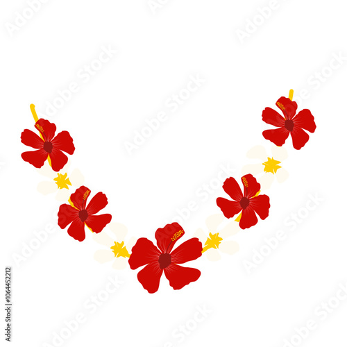 flower necklace vector