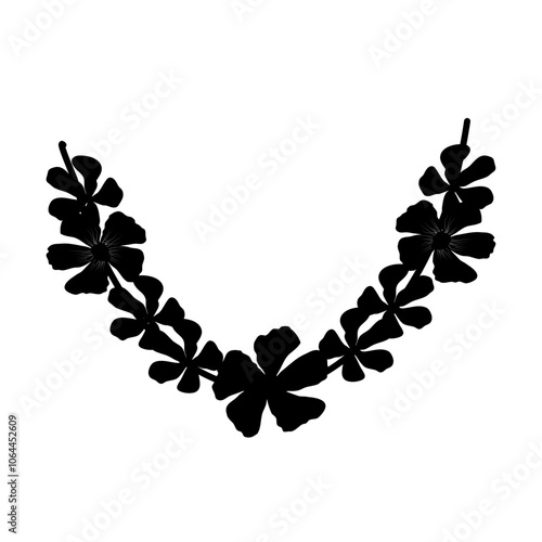 flower necklace vector