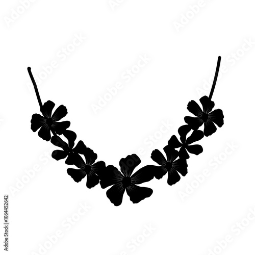 flower necklace vector