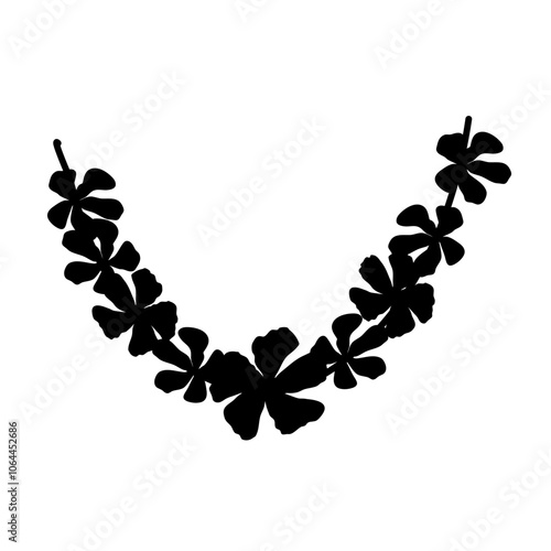 flower necklace vector