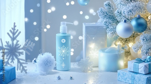 Winter Themed Product Arrangement with Lights