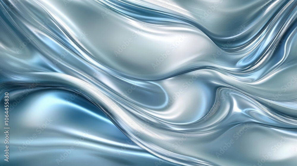 Fluid Waves in Blue and Silver Tones Fluid Waves in Blue and Silver Tones