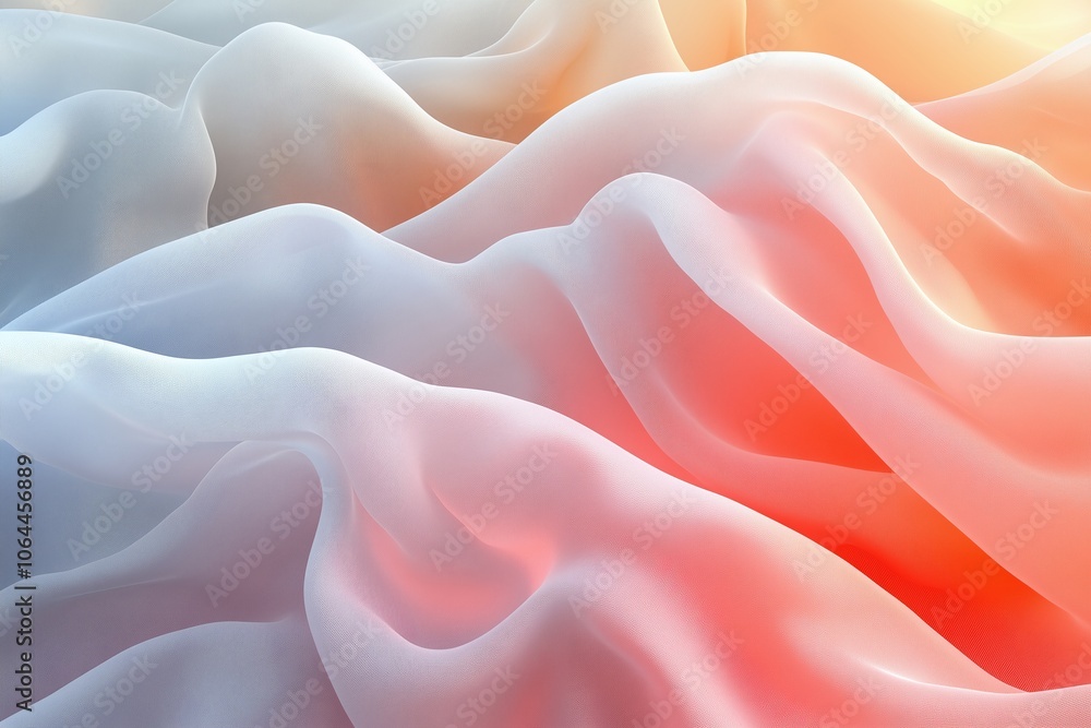 Obraz premium Soft Gradient Hues: Fluid Fabric Abstract