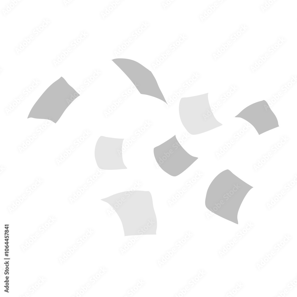 White curled paper sheet flying with wind blow White curled paper sheet flying with wind blow