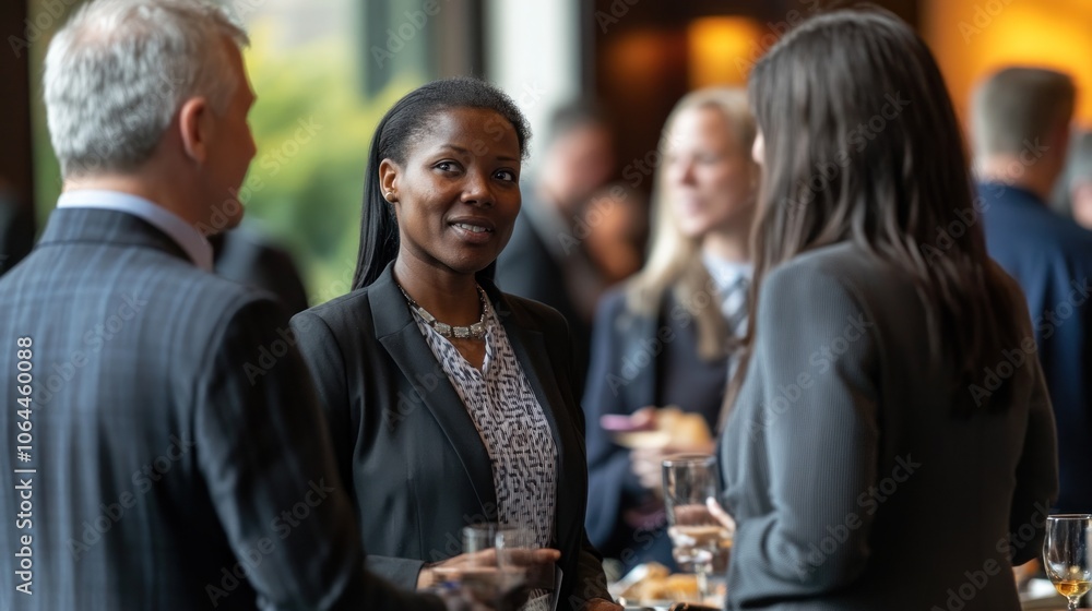 A professional networking event with diverse attendees mingling A professional networking event with diverse attendees mingling