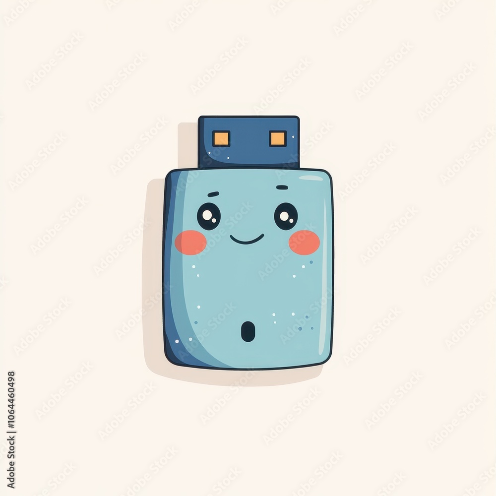 Cute Illustrated USB Flash Drive with Smooth Edges Cute Illustrated USB Flash Drive with Smooth Edges