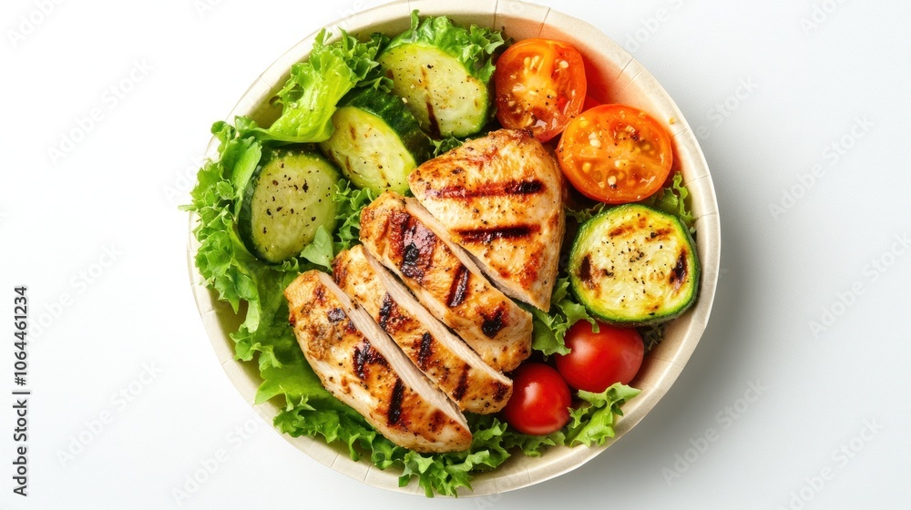 Grilled Chicken and Vegetable Salad in a Bowl Grilled Chicken and Vegetable Salad in a Bowl