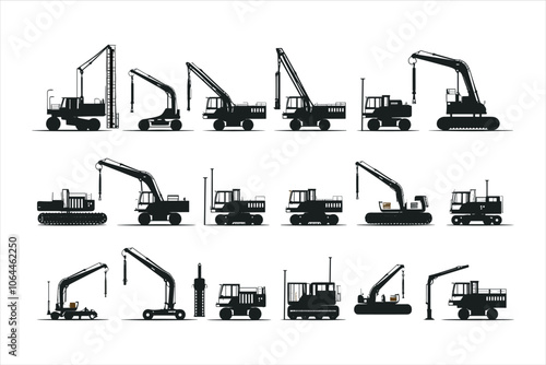 Construction Machine Icon Set