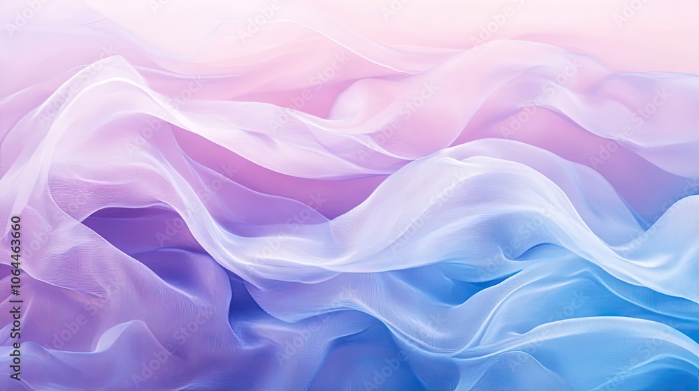 Obraz premium Soft Abstract Waves in Pastel Colors