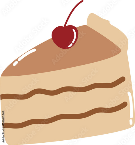 Slice of cake illustration