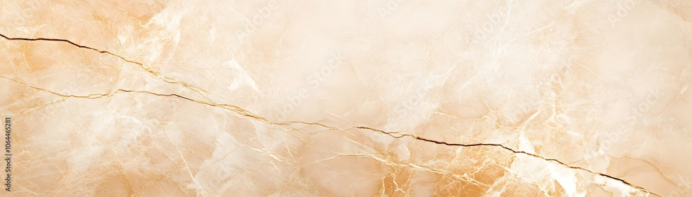 Obraz premium Close-up of Beige Marble with Crack and Veins