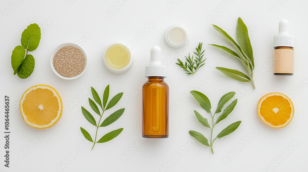 Natural products as home remedies for asthma on white background, top view Natural products as home remedies for asthma on white background, top view