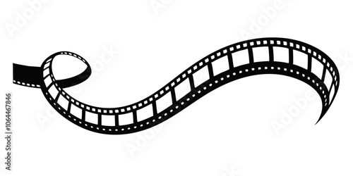 Film strip silhouette vector illustration 

