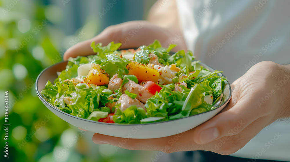 Person using smartphone app to track calories and macronutrients, managing diet and maintaining healthy lifestyle Person using smartphone app to track calories and macronutrients, managing diet and maintaining healthy lifestyle