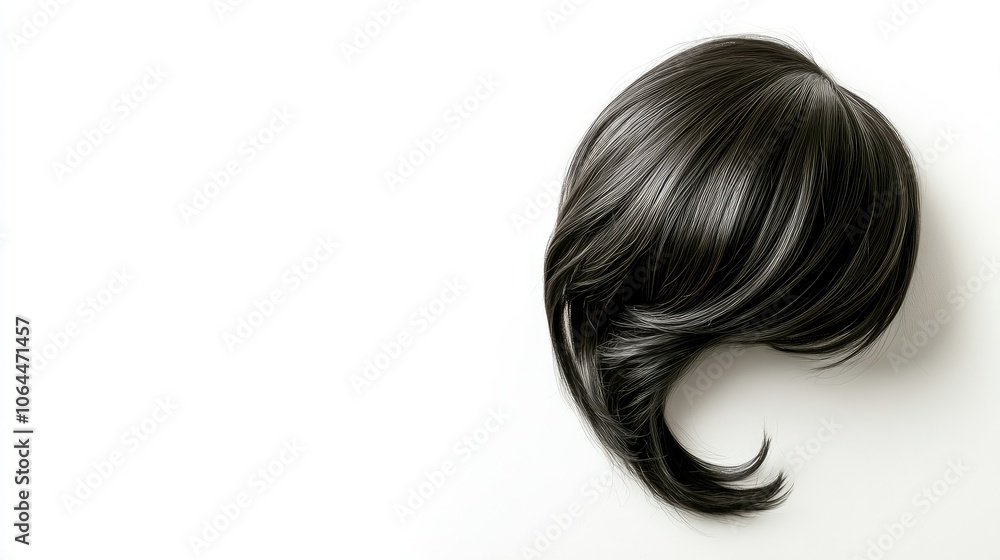 Elegant Black Wig with Stylish Curls and Waves Elegant Black Wig with Stylish Curls and Waves