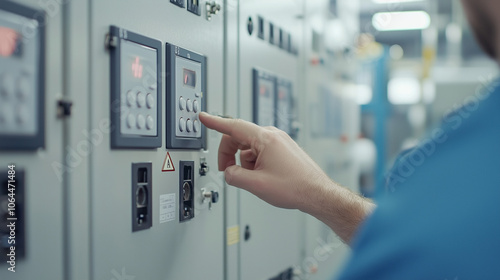 Close-up of a Hand Controll...