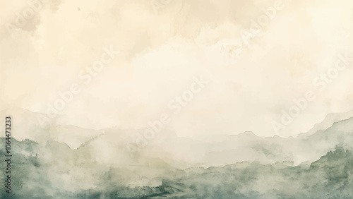 Abstract horizontal watercolor background. Hand drawn vector texture. Brush stroked painting pastel color watercolour