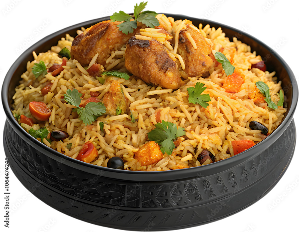 Savor the mouthwatering layers of Biryani with aromatic spices and tender, juicy meat. Savor the mouthwatering layers of Biryani with aromatic spices and tender, juicy meat.