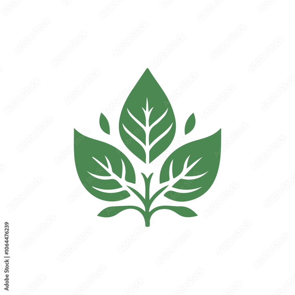 Naklejka premium Leaf Design Logo