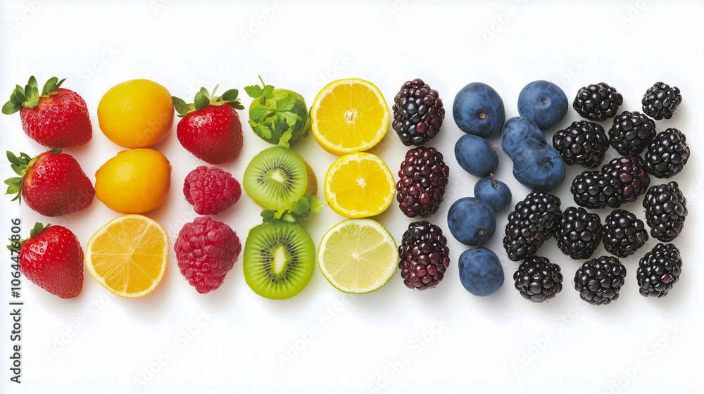 Rainbow collection of fruits and vegetables Rainbow collection of fruits and vegetables