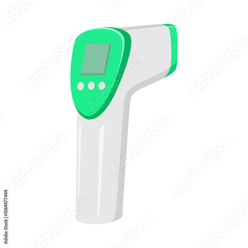 Vector illustration of an infrared thermometer for measuring temperature. Isolated on a white background