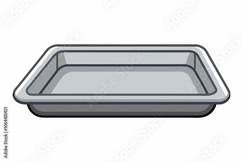  empty food tray metal rectangular kitchen item