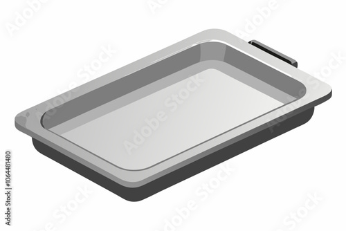  empty food tray metal rectangular kitchen item